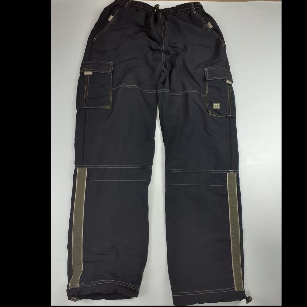WILSON ADVANTAGE NYLON WARM UP PANTS SZ MEDIUM